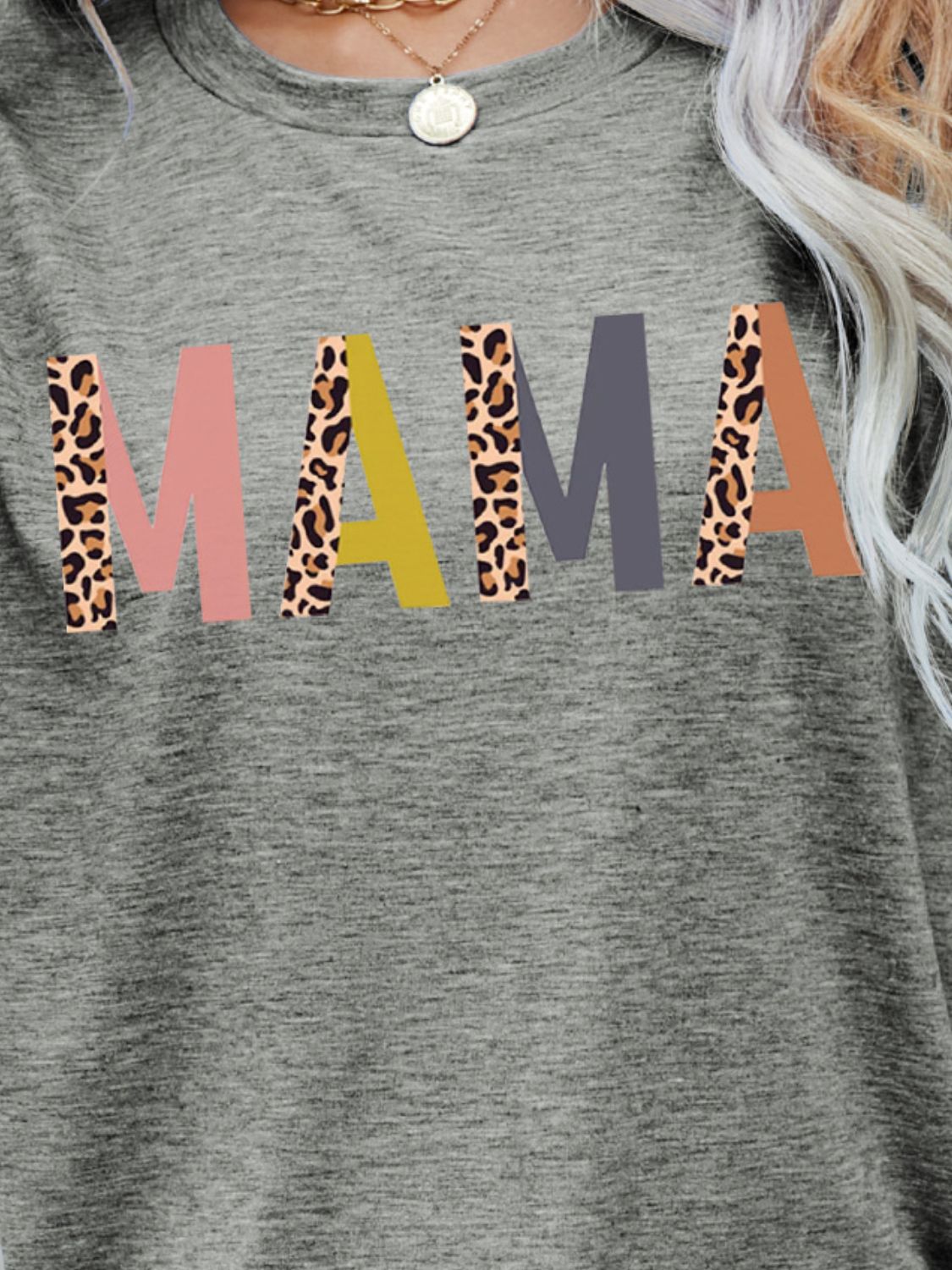 Mama Leopard Graphic Short Sleeve Tee